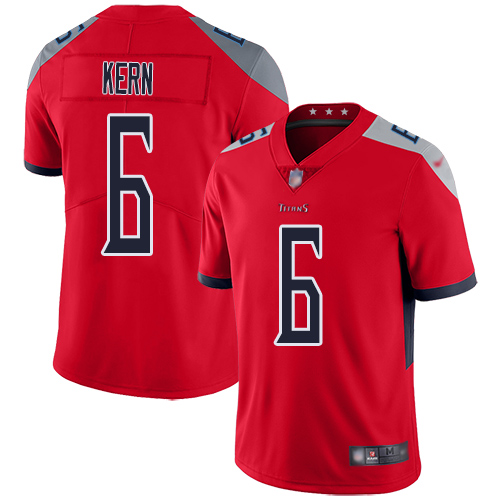 Tennessee Titans Limited Red Men Brett Kern Jersey NFL Football #6 Inverted Legend->youth nfl jersey->Youth Jersey